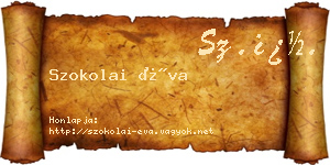 Szokolai Éva névjegykártya