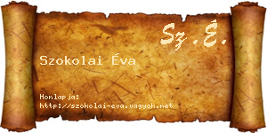 Szokolai Éva névjegykártya